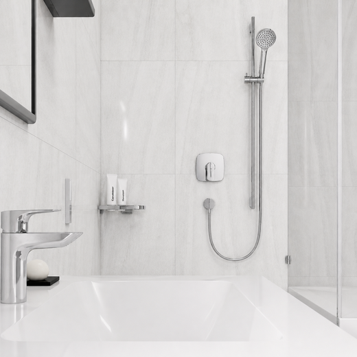 Koupelna Geotiles Lavica, Hansgrohe Logis